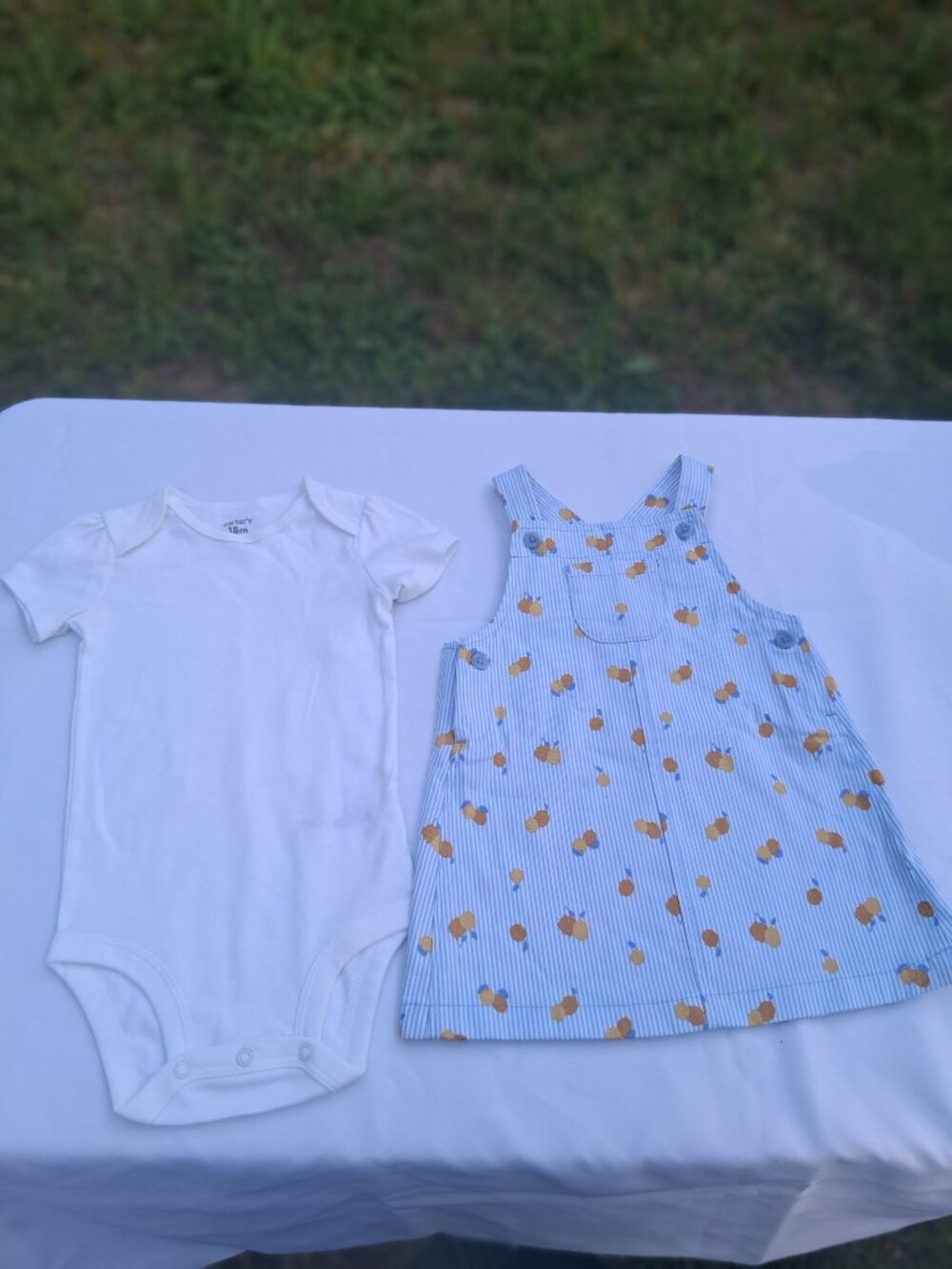 Carter's 2-Piece Cherry Print Dress Set Size 18M NWT Minor Defect - Picture 7 of 11